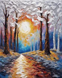 Coucher de soleil à travers une forêt