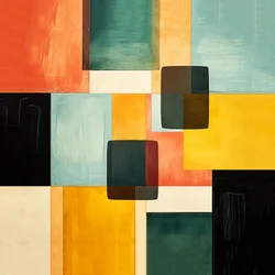 Composition carrée abstraite motif de peinture