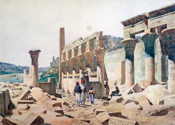Temple de Vénus Athor, Philae, 19ème siècle
