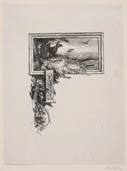 Vignette Initiale. "J" avec un Nid d
