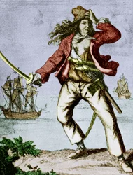 Mary Read (1690-1720) femme pirate anglaise (gravure)