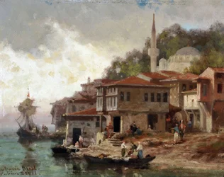 Constantinople, bord du Bosphore, côte asiatique
