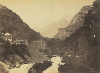 Eaux-Chaudes, Pyrénées verso, vers 1855