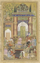 Babur reçoit un courtisan