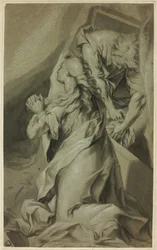Madeleine à genoux et Gardien de Tombe