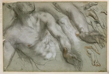 Étude pour la figure du saint dans le tableau « Martyre de saint Vitalis »