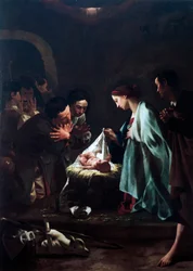 Adoration des bergers par Federico Bencovich, détail