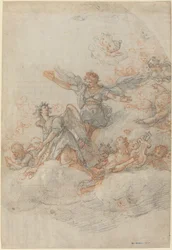 Anges et putti dans les nuages