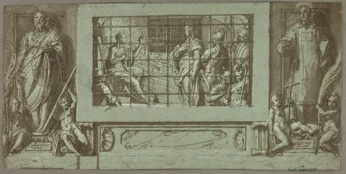 Sainte Catherine en prison convertissant l