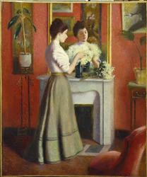 Femme devant un miroir