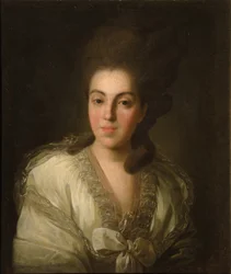 Portrait de la comtesse Anna Alexandrovna Golitsyna 1739-1816, née baronne Stroganova, 1777