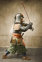 Guerrier samouraï en armure, l