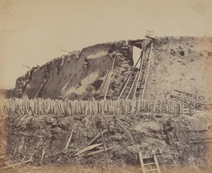 Angle du Fort Nord de Taku où les Français sont entrés, 21 août 1860, 1860
