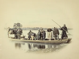 Groupe sur un bateau
