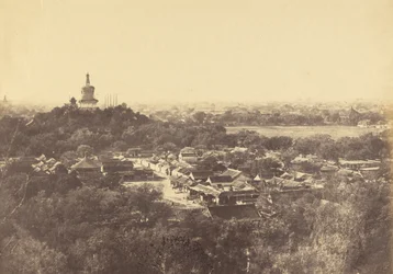 Vue des jardins et du temple bouddhiste, Pékin, octobre 1860