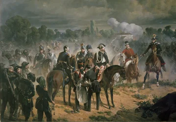 La bataille de Goito (huile sur toile)