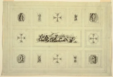 Cabinet de plafond dédié à la guerre, Palazzo Quirinale, Rome