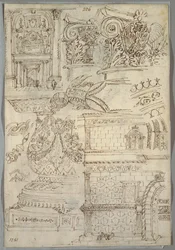 Étude décorative; Verso: Étude anatomique