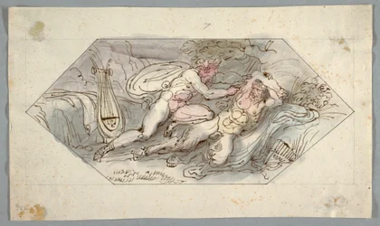 Dessin, Apollon écorchant Marsyas, 1796-98