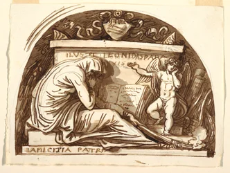 Dessin, Monument sépulcral pour Leonida Spada, 1815