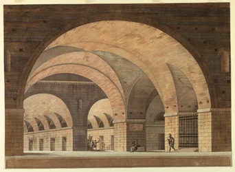 Décor de scène, intérieur de prison