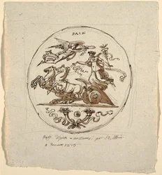 Triomphe de la paix, rondel, pour la villa Aldini à Montmorency