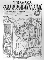 Le Mois de juillet, stockage du maïs et des pommes de terre
