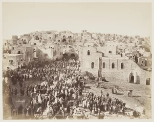 Entrée des pèlerins à Bethléem... Palestine #899