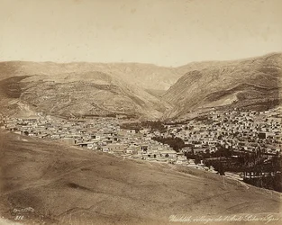 Vue panoramique de Zahleh, Syrie