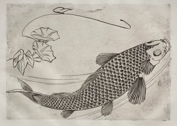 Service de table (service Rousseau) : Grand poisson de style japonais (n° 19)