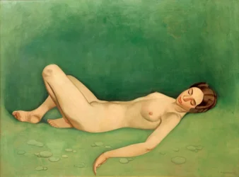 Baigneuse dormant (Femme nue couchée dormant)
