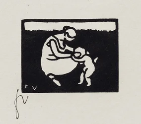 Baigneur avec un enfant, IX de "Les Petites Baigneuses", 1893