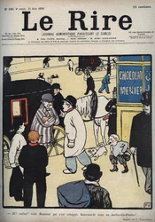 Hé ! Cocher ! Couverture du journal « Le Rire », du 23 juin 1898