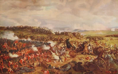 Charge des cuirassiers français à Waterloo, 1874, vers 1915
