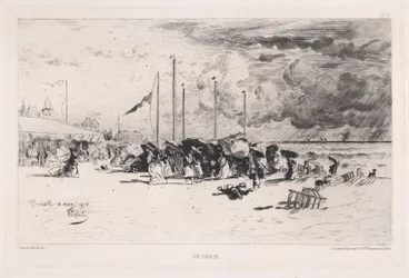 Une rafale à Trouville, 1874