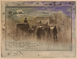 Procession funéraire sur le boulevard de Clichy