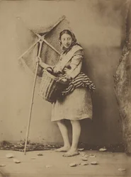 Une pêcheuse de crevettes, vers 1854 (photo) 1854 (photo)