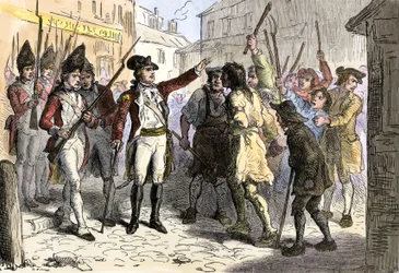 Le gouverneur royal Sir William Tryon fait face aux classes populaires du peuple américain qui se rebellent contre les officiers coloniaux corrompus.