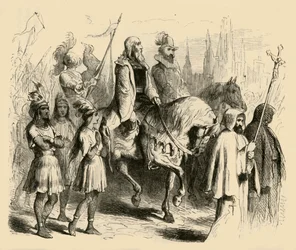 Colomb et son cortège entrant à Barcelone, 1877