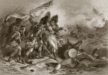 Mort de Pakenham à la bataille de la Nouvelle-Orléans, pub. 1860