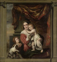 Caritas: Joanna de Geer (1629-1691) avec ses enfants Cecilia Trip (1660-1728) et Laurens Trip (né en 1662)