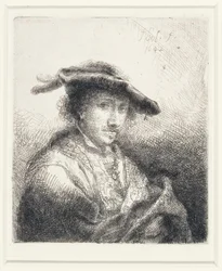 Jeune Homme portant un Chapeau à Plumes, 1642