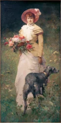 Femme avec chien
