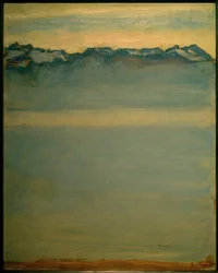 Lac Léman avec les Alpes savoyardes