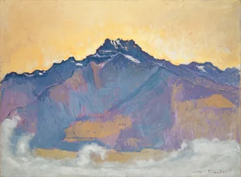 Les Dents du Midi vues de Chesières, 1912