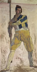 Guerrier avec hallebarde