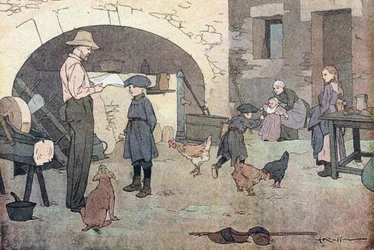 De retour à la maison, dans Imagier de l