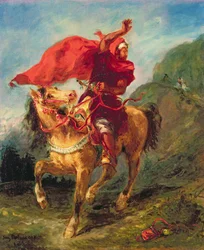 Cavalier Arabe Donnant un Signal
