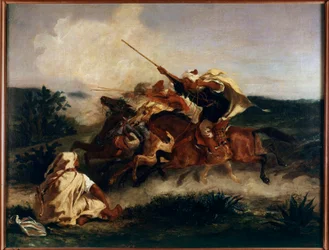 Fantasia arabe. Peinture par Eugène Delacroix (1798-1863) 1832