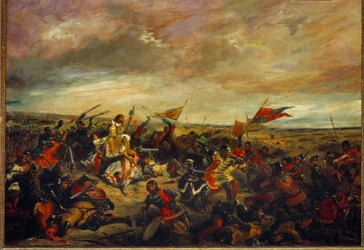 Bataille de Poitiers ou le roi Jean II Le Bon à la bataille de Poitiers le 19 septembre